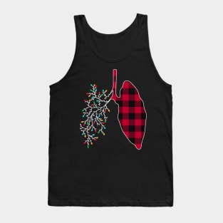 Respiratory Therapy Therapist Lungs Christmas Lights Tank Top